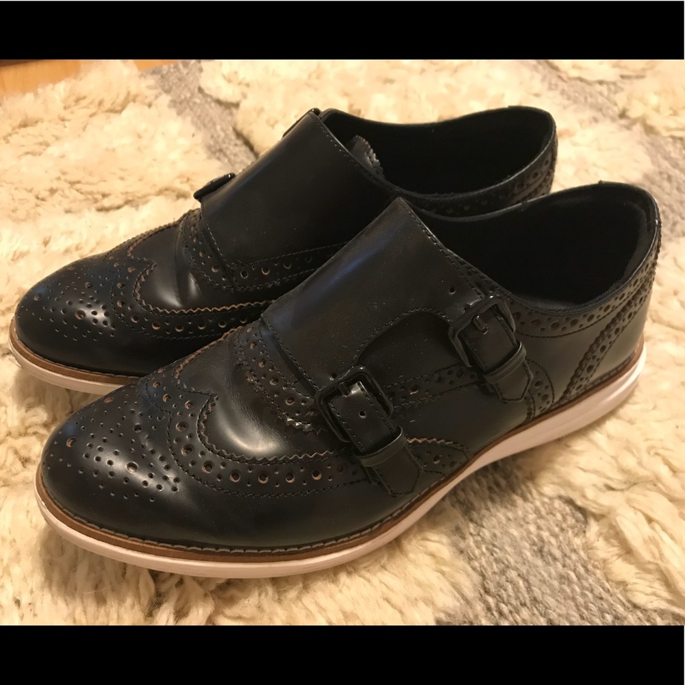 Black Modern Monk Cole Haan shoes